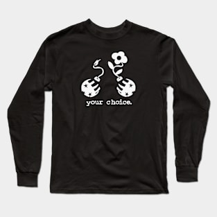 Choices (Mono White) Long Sleeve T-Shirt